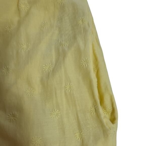 Old Navy Womens M Yellow Tiered Maxi Pockets Sundress Embroidered Festival BOHO - Picture 6 of 12